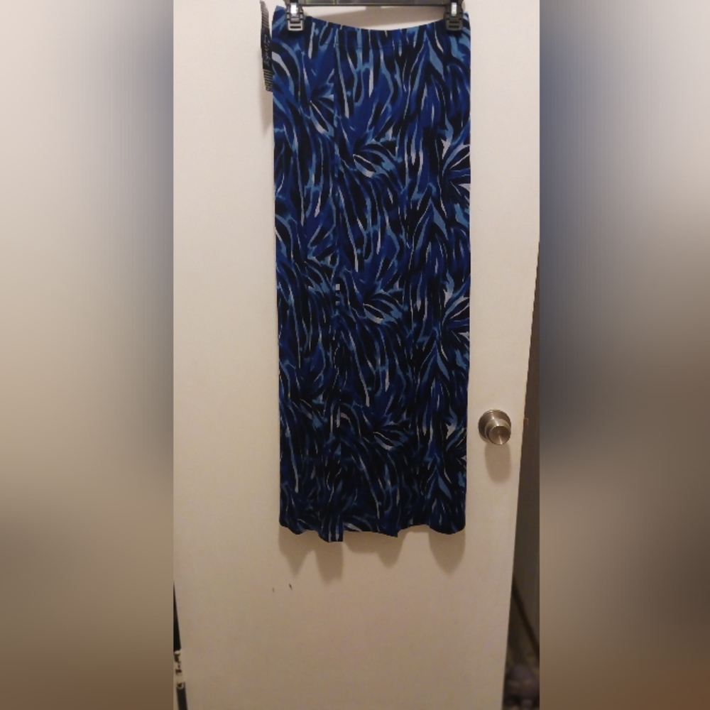 Womans long multi blue  maxi skirt size small